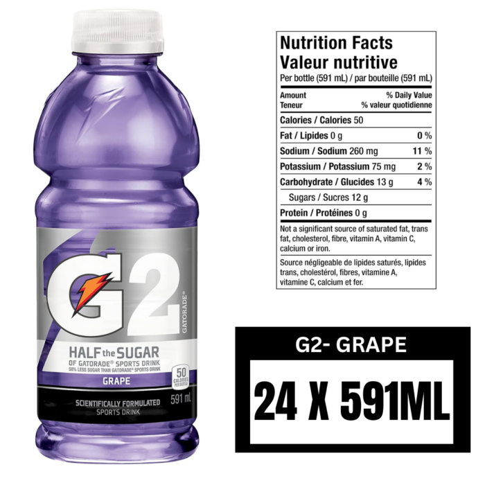 Gatorade G 2 - 591ml x24 - Grape