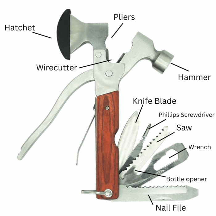 Survival Multi-Tool – Hatchet, Hammer, Knife & More