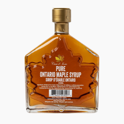 100% Pure Maple Syrup 250ml ( LEAF BOTTLE)
