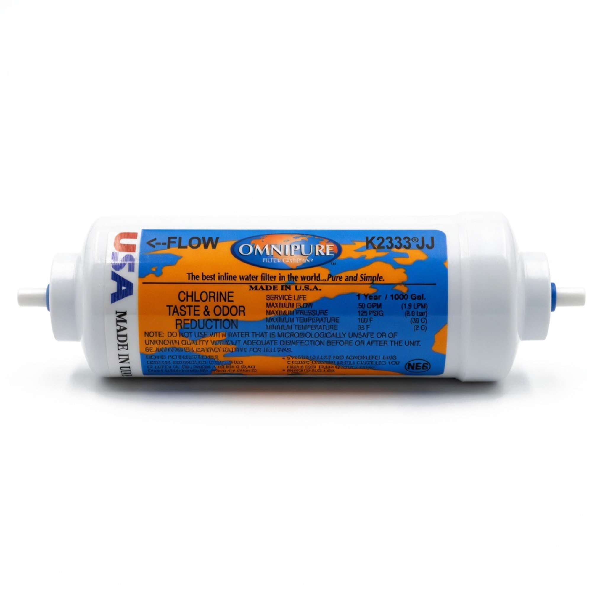 Water Filter for Dol-fyn Distiller with 1/4" Quick Connect Fittings 6" - Image 2
