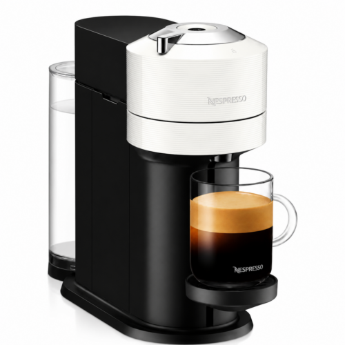 Nespresso Vertuo Next white coffee machine, ENV120WCA front view