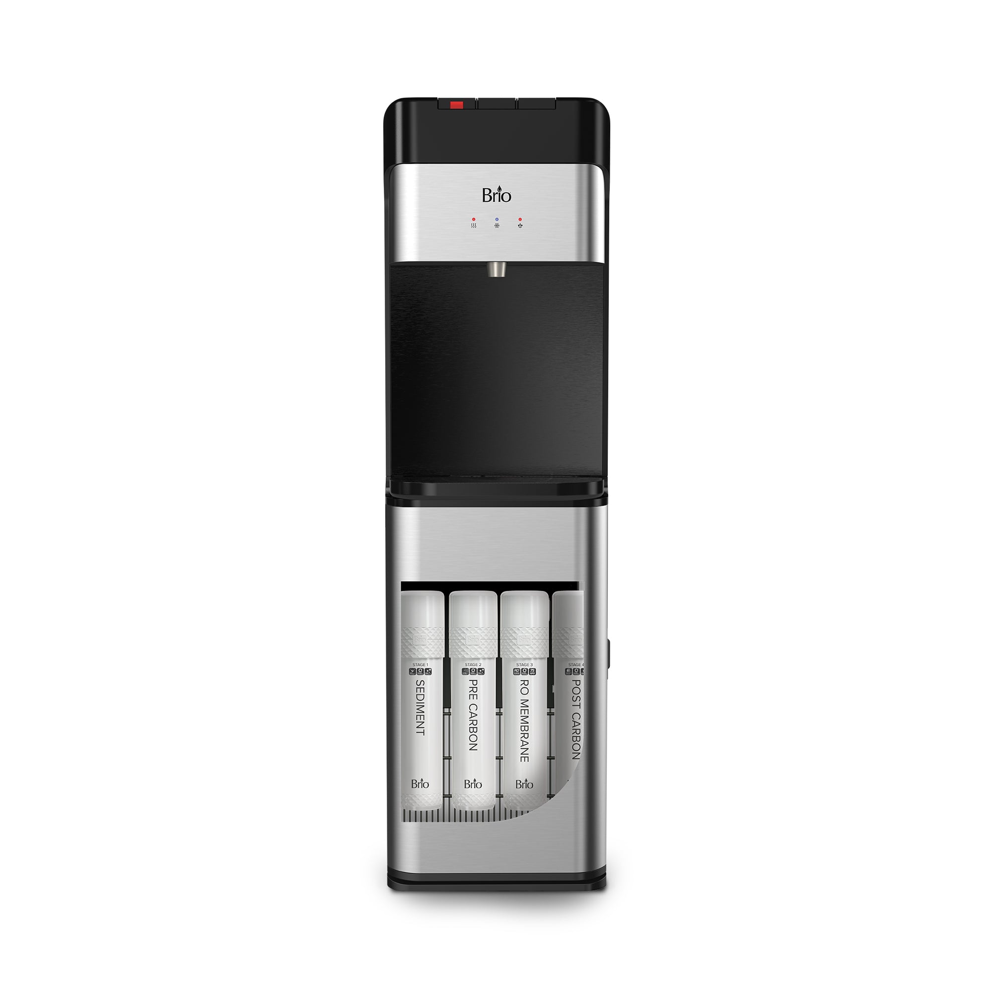 Brio 430 Series 4-Stage RO Bottleless Water Cooler — front view