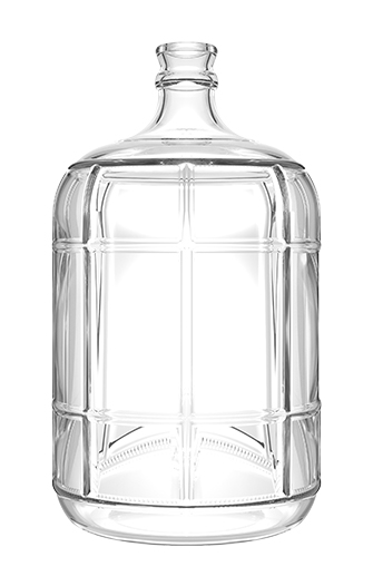 3-gallon Italian glass water carboy — Vetri Speciali mould 7038, fascetta neck